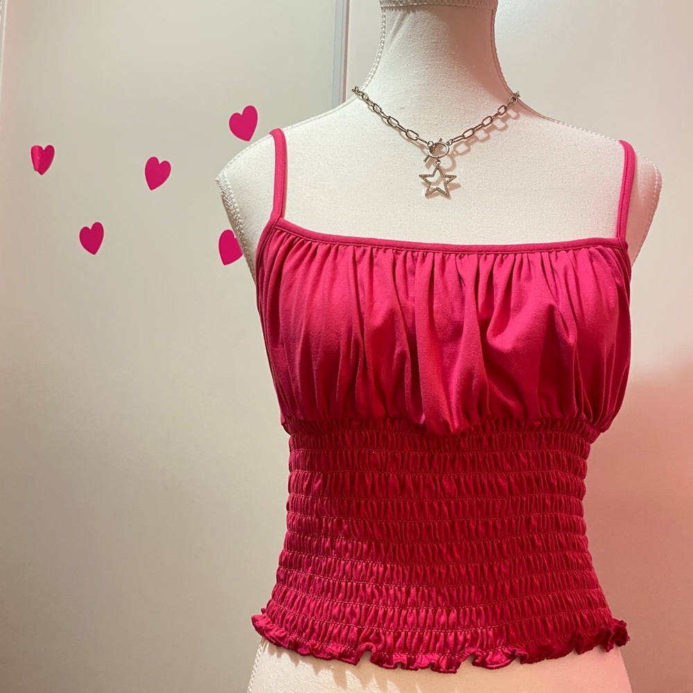Arabella Fuchsia Smocked Top